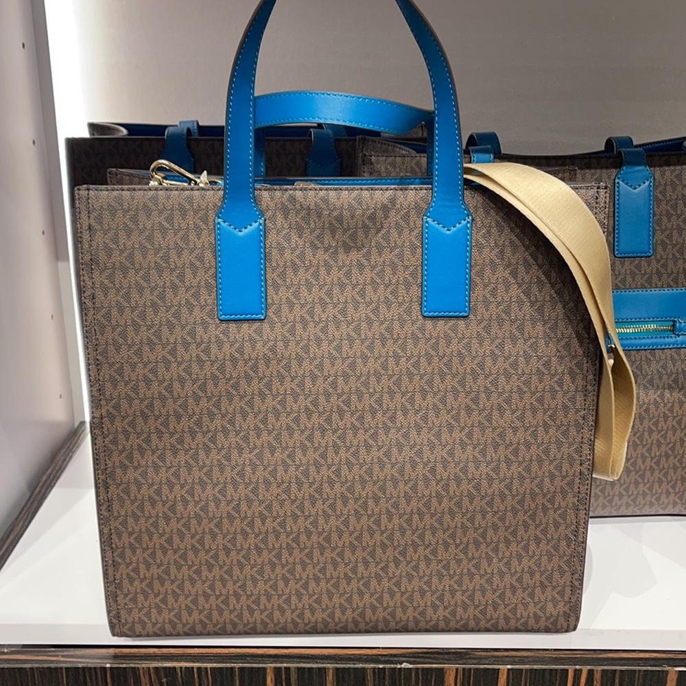 MICHAEL KORS KENLY LARGE NS GRAPHIC LOGO TOTE SATCHEL SHOULDER BAGMK SIGNATURE - Picture 6 of 16